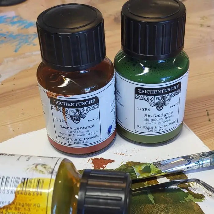 Farvet ink / tusch