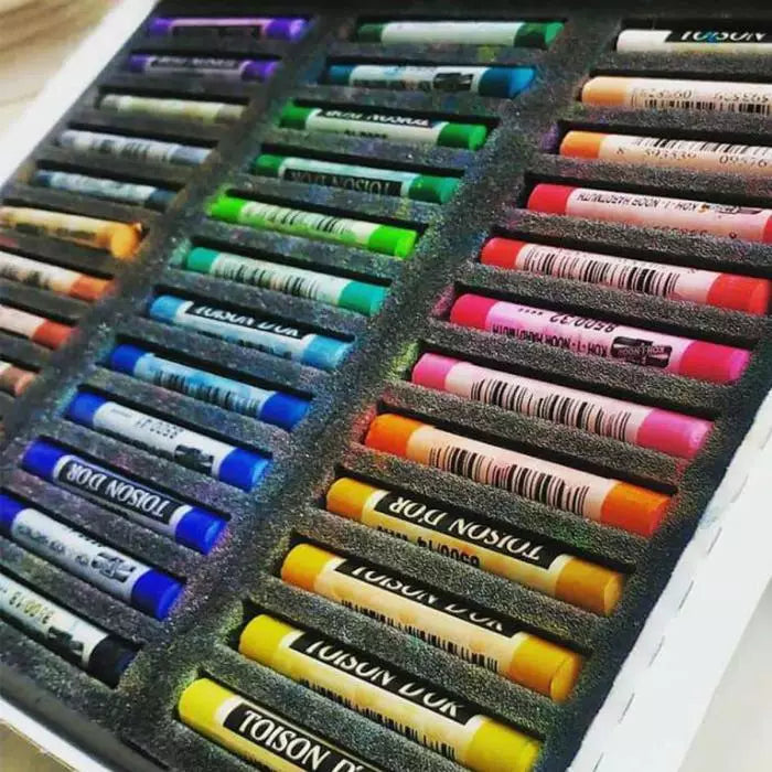 Softpastel, løse farver