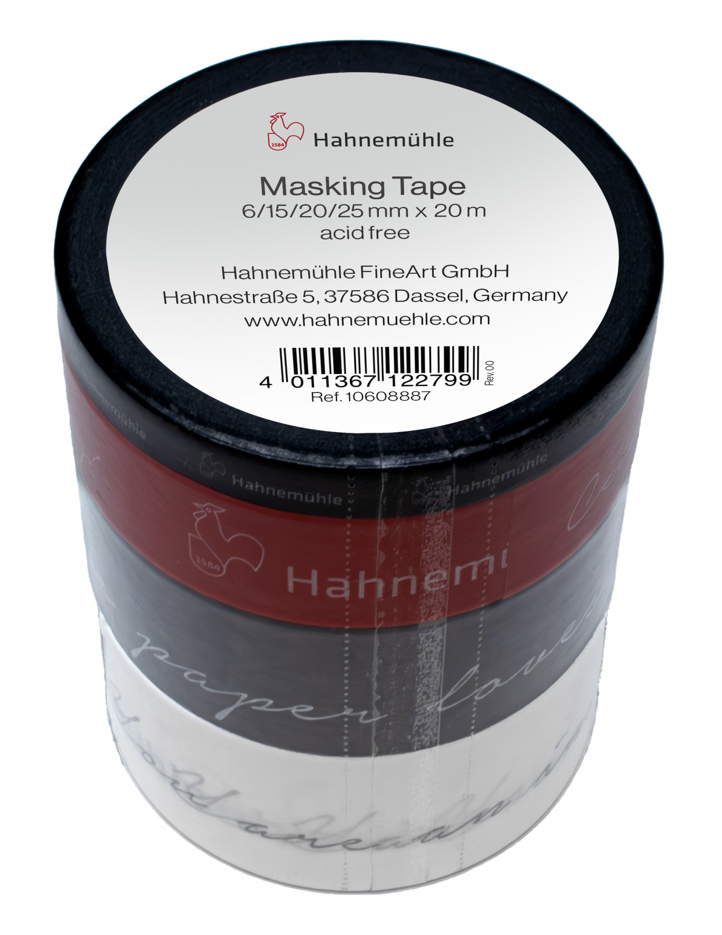 Hahnemühle Washi Masking Tape – Sæt (4 ruller)