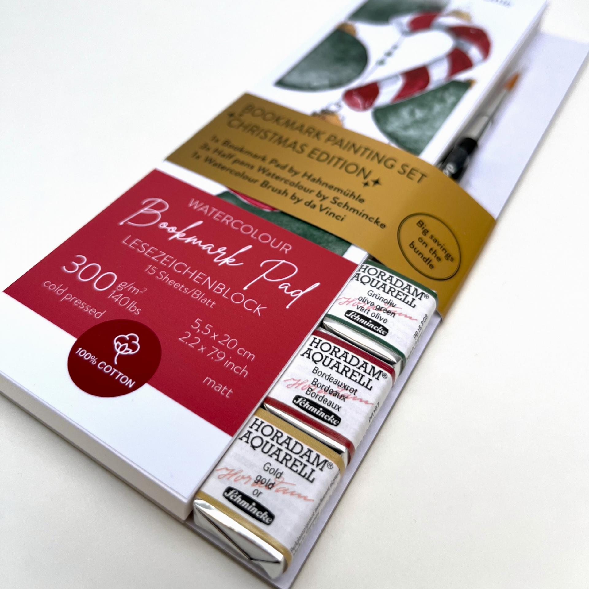 Akvarelpapir Bookmark Pad - Christmas Edition