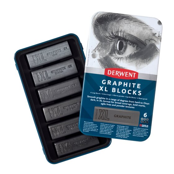 Derwent, Graphite XL Blocks, 6 stk.