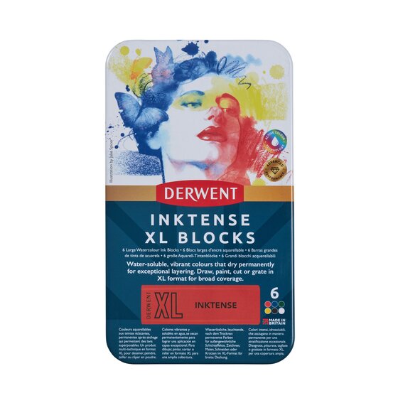Derwent, Inktense XL Blocks, 6 stk.