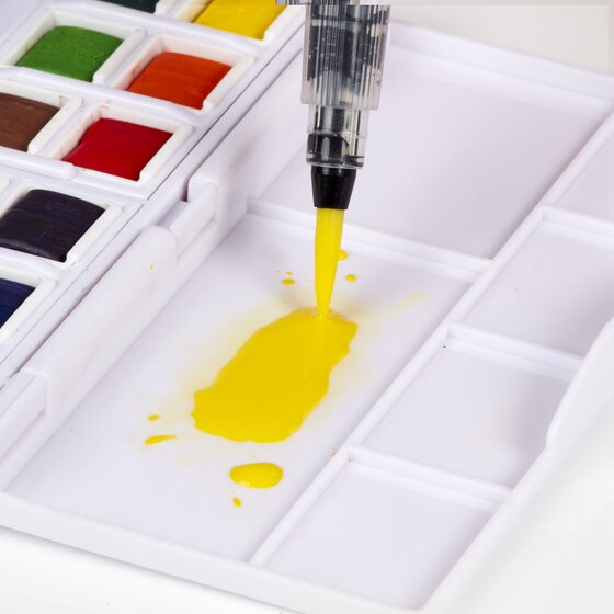 Derwent Watercolour Paint Pan Set - Akvarelsæt med 12 farver