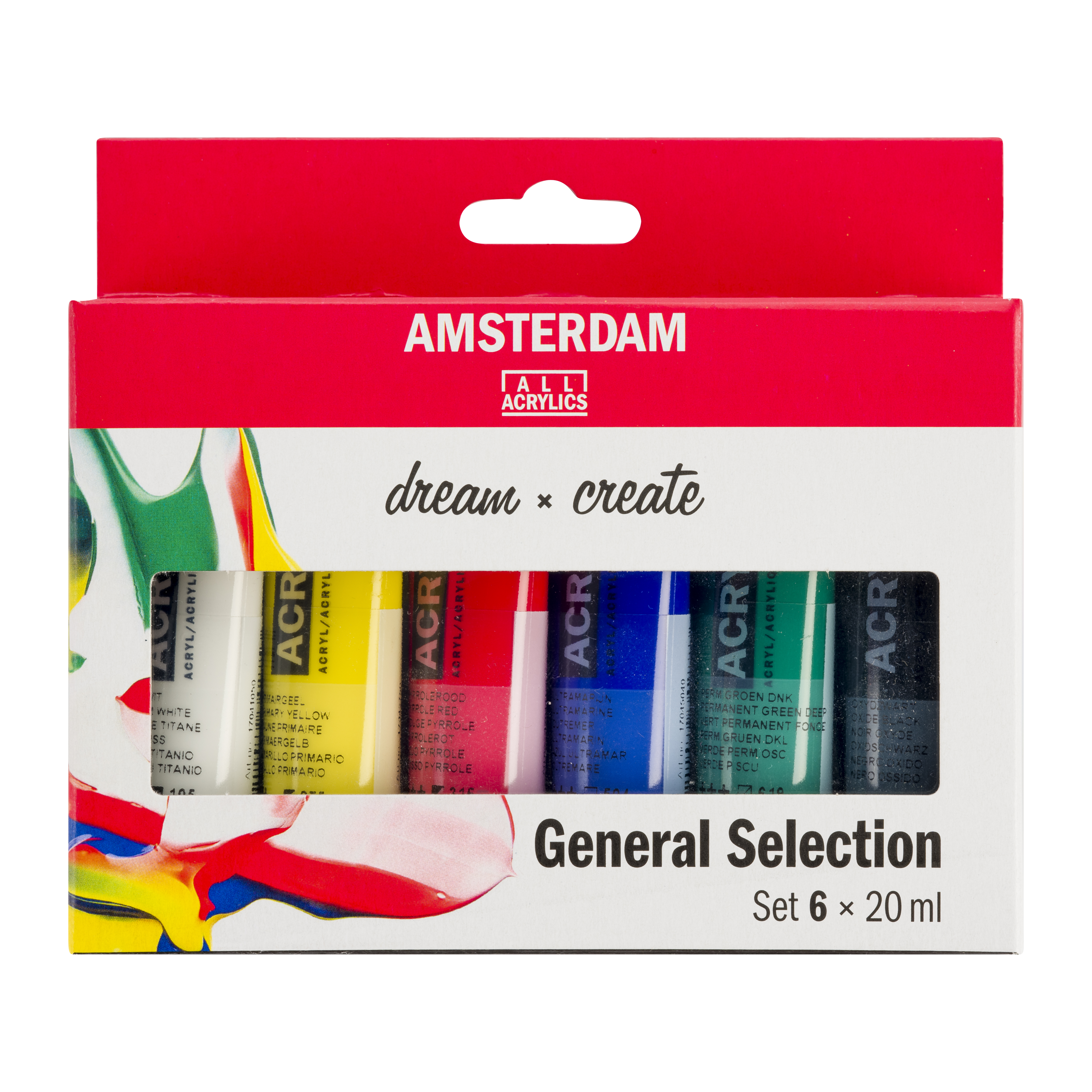 Amsterdam Standard Series – General Selection Akrylmaling, 6 × 20 ml