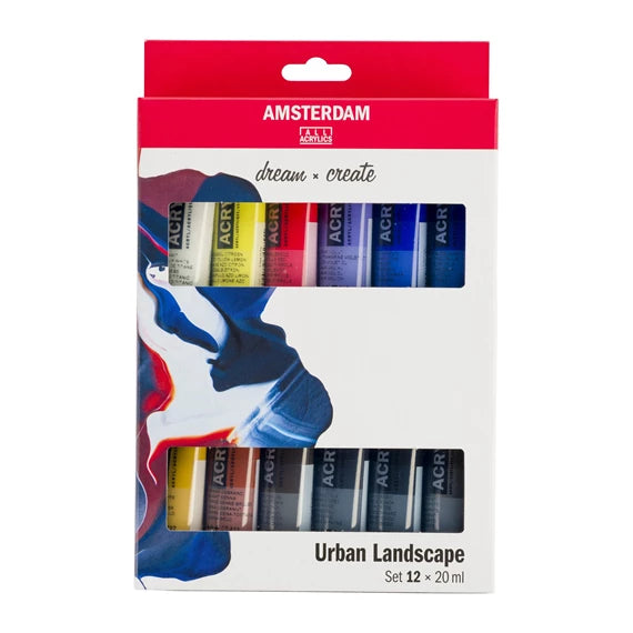 Amsterdam dream & create, 12 x 20 ml, akrylmaling, Urban landscape