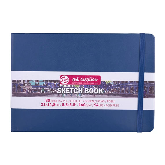Talens, Sketch book, skitsepapir, bog, 140 g, Navy