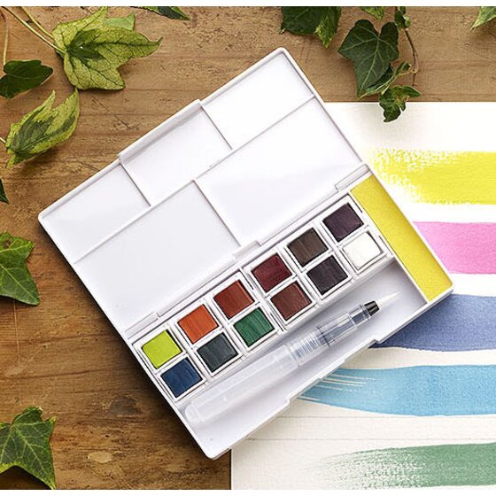 Derwent Inktense Paint Pan Set, 12 farver