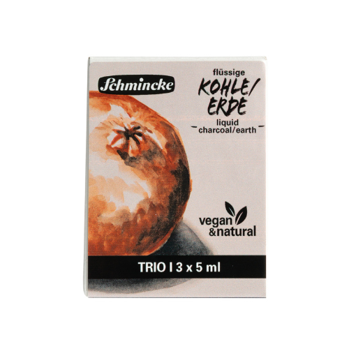 Schmincke Liquid Charcoal & Earth, 3x5 ml
