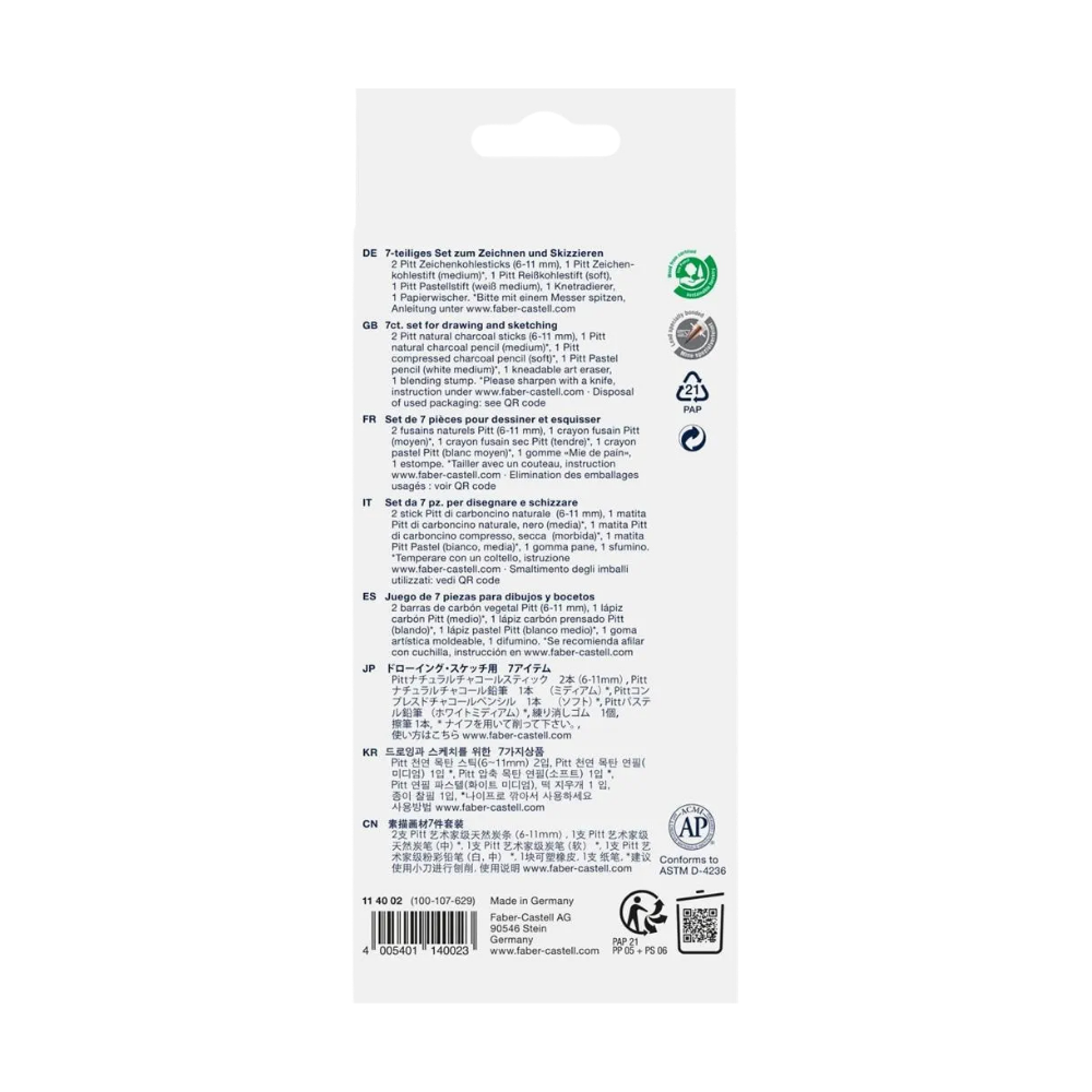 Faber-Castell Charcoal Sketch Sæt – 7 dele