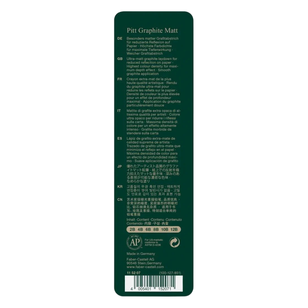 Faber-Castell Pitt Graphite Matt – 6 stk.