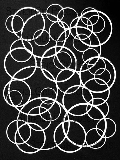 Stencil Girl Circles Overlapping Stencil, 22,5 x 30,5 cm
