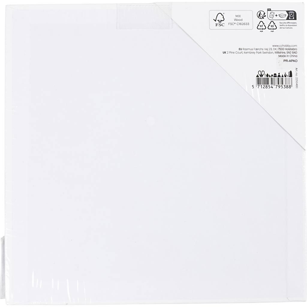 Malerplade med lærred – 20 × 20 cm