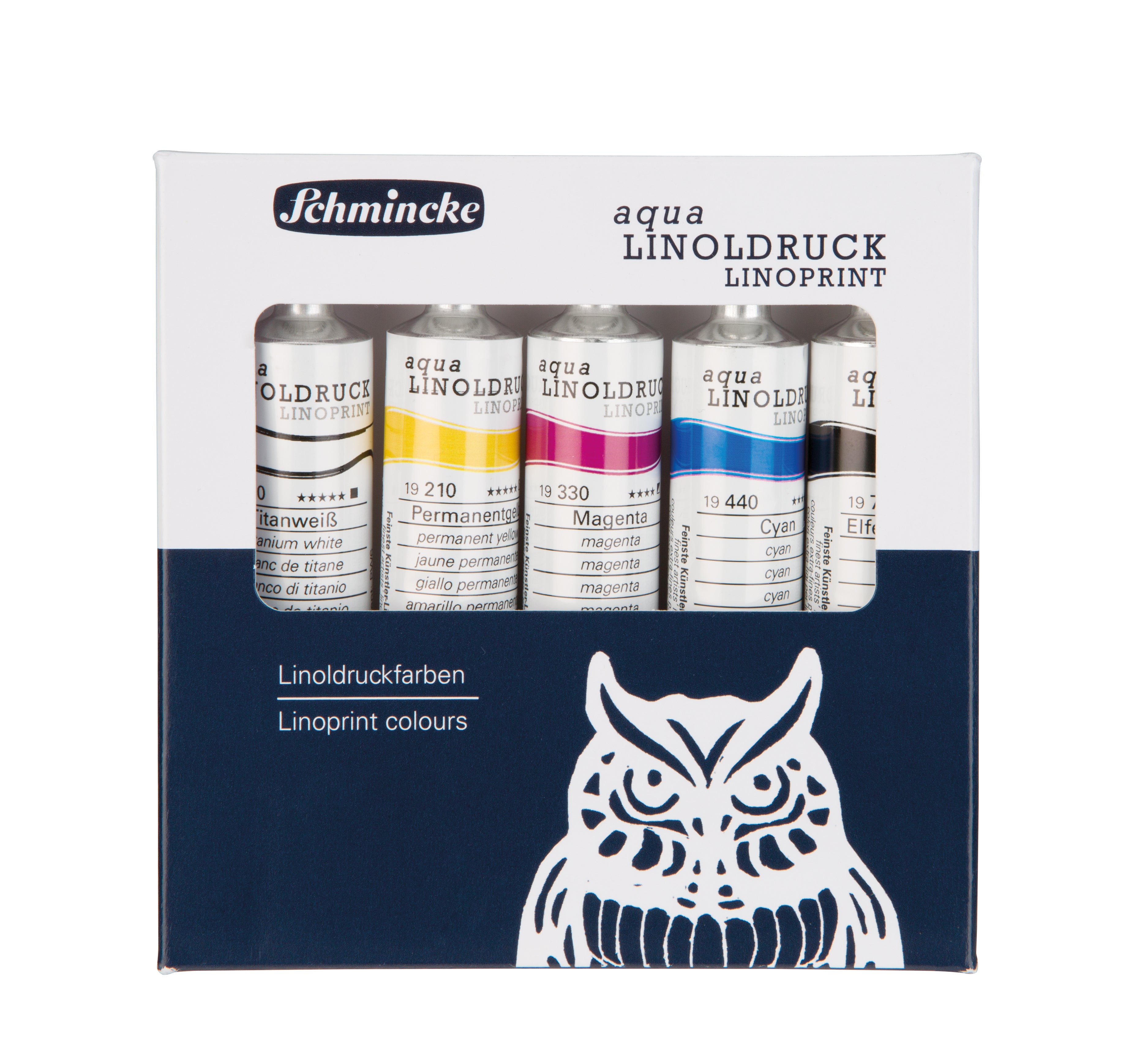 Schmincke Aqua Linoldruck sæt, 5 x 20 ml