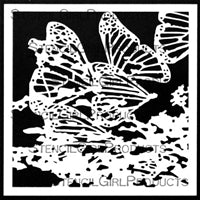 Stencil Girl, Stencil, 15 x 15, Rooted in Nature Small Butterfly