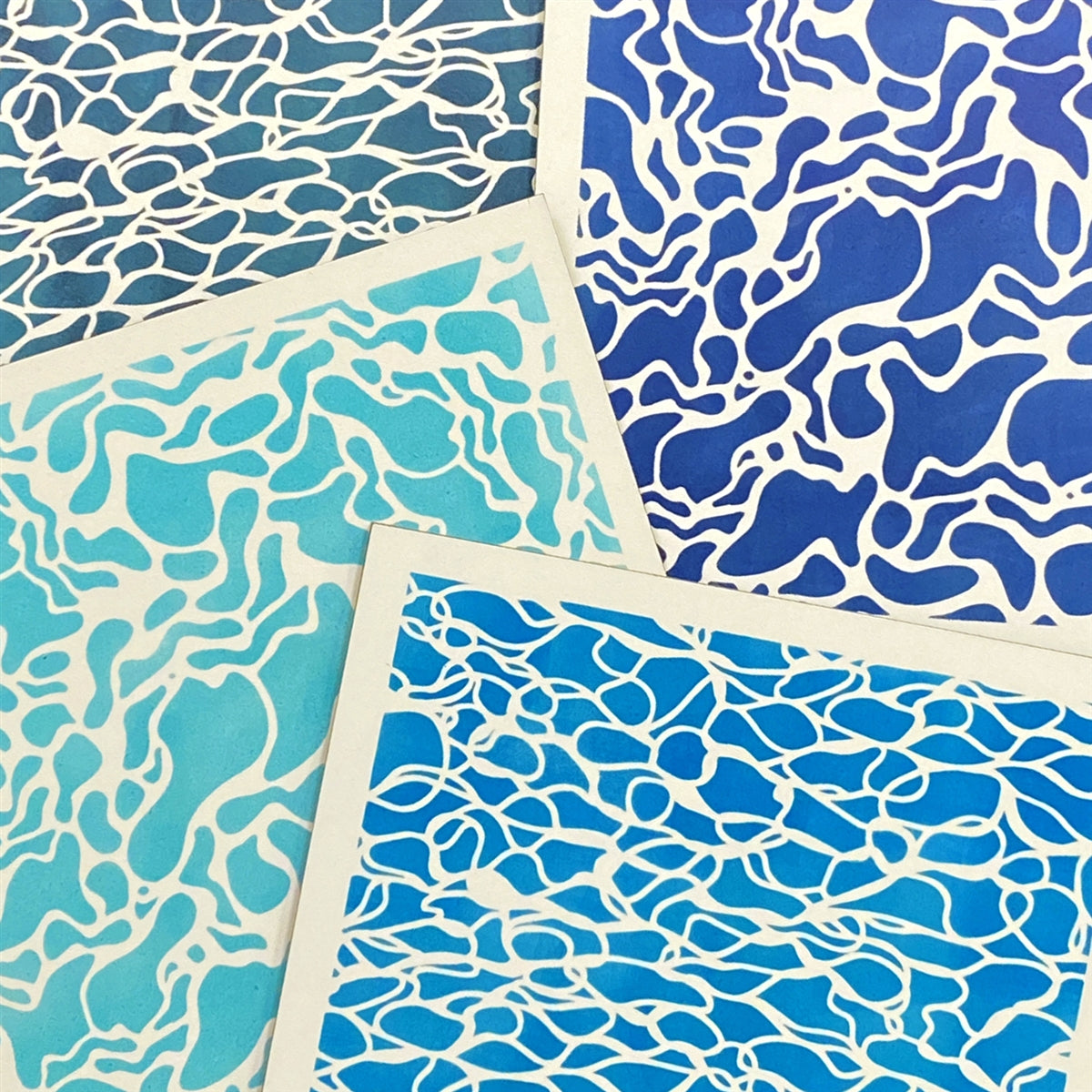 Stencil Girl Abstract Water Surface Stencil, 15 x 15 cm