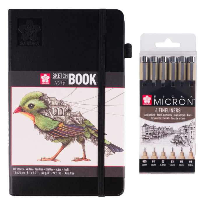 Sakura Pigma Micron and Book