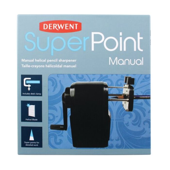 Derwent Superpoint manuel blyantspidser, som spidser en blyant