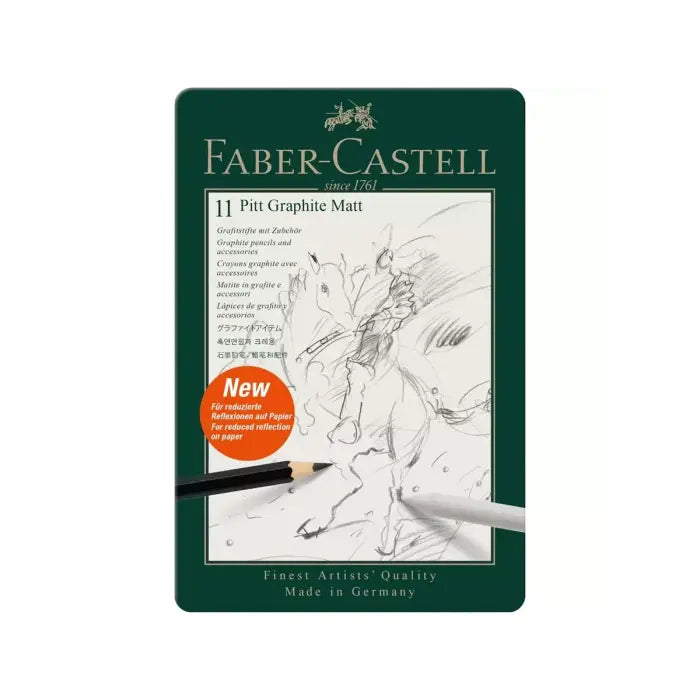 Faber Castell, Pitt Graphite Mat Pencils, tin box, 6 stk