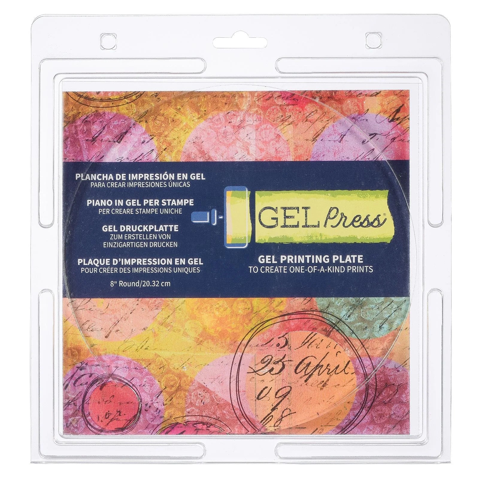 Gel Press plate, rund, 20,32 cm