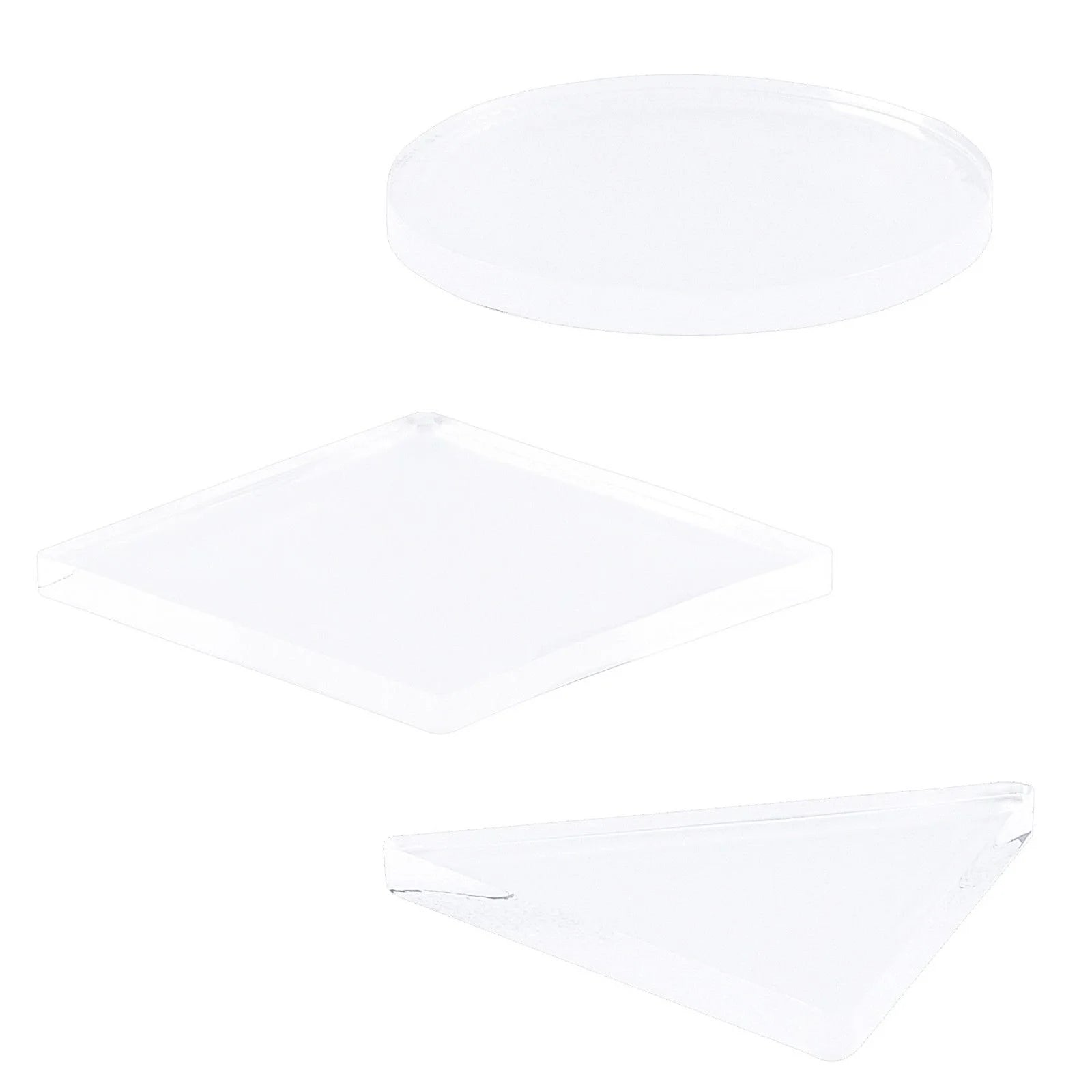 Gel Press plate, Petites, 3 x 7,62 - Cirkel, trekant og firkant