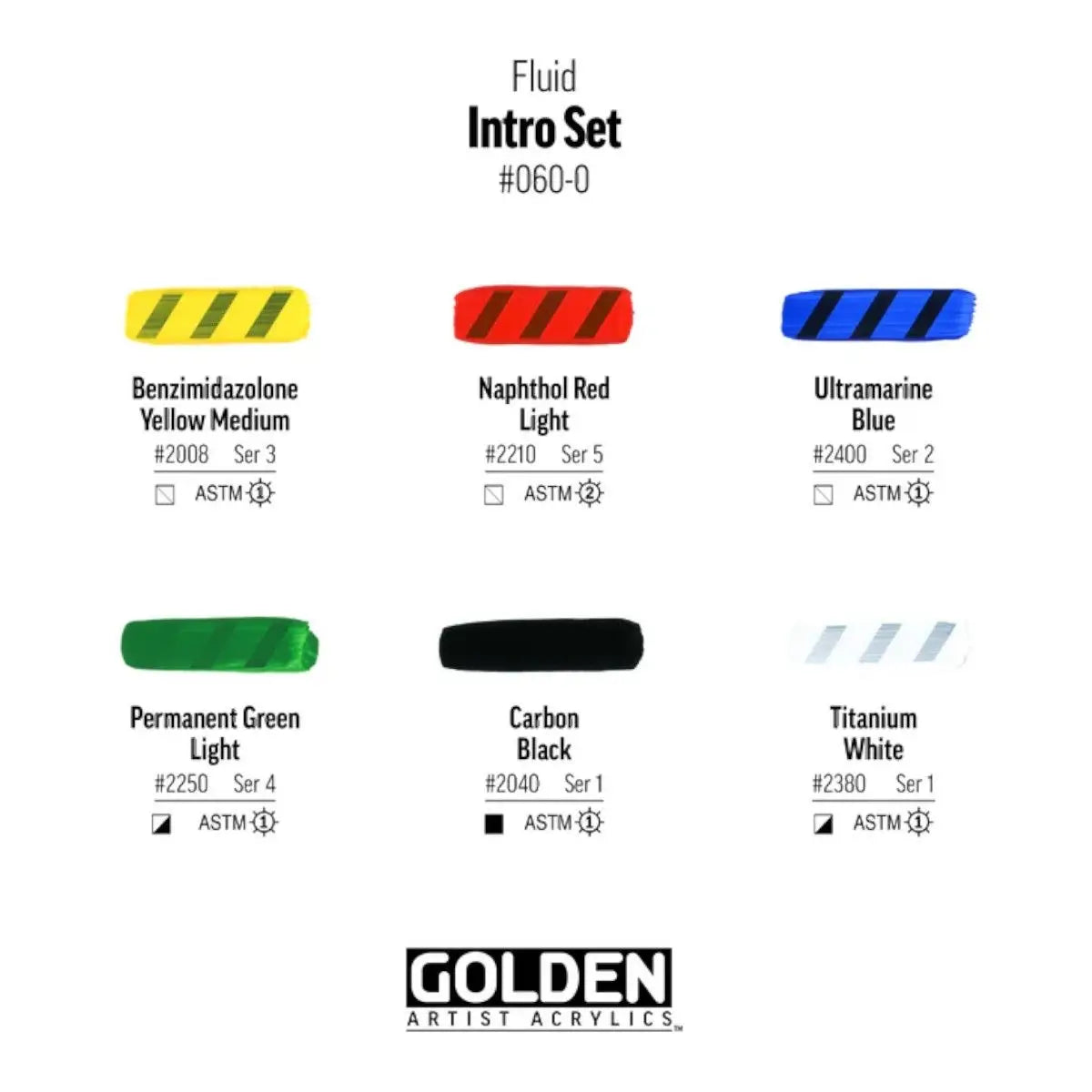 Golden sæt, Fluid Intro, 6 x 30 ml