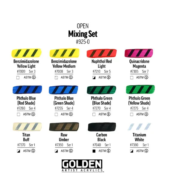 GOLDEN sæt, OPEN Mixing, 1+12 stk., 22 ml.