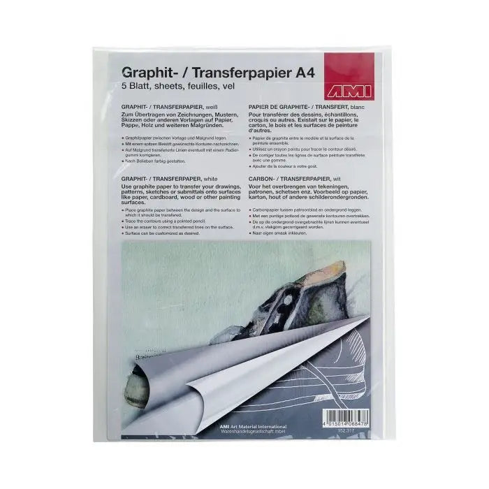 Grafit-/Transferpapir A4, hvid 49,00 DKK