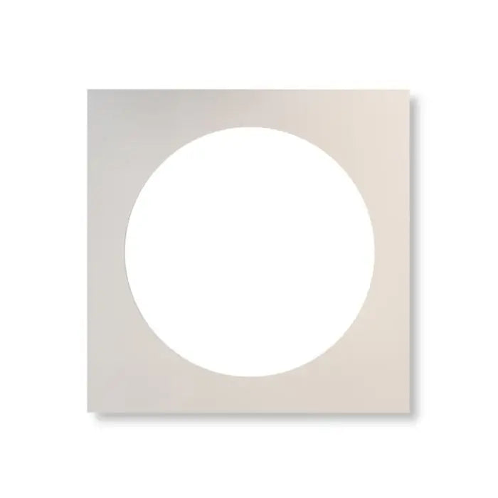 Råhvid passepartout, rund, 2 mm.