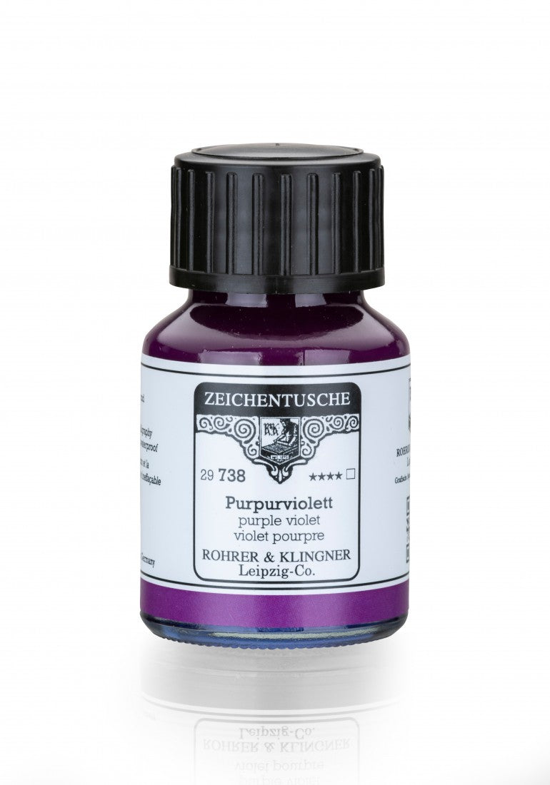 Rohrer & Klingner, Vandbaseret ink / tusch, 50 ml - Purple Violet
