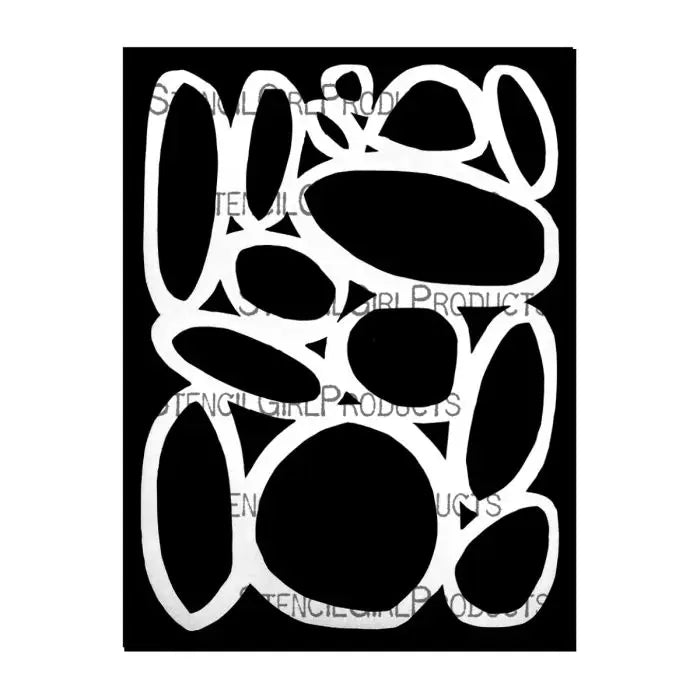 Stencil Girl, Stencil, 22,5 x 30,5, Stone Stack