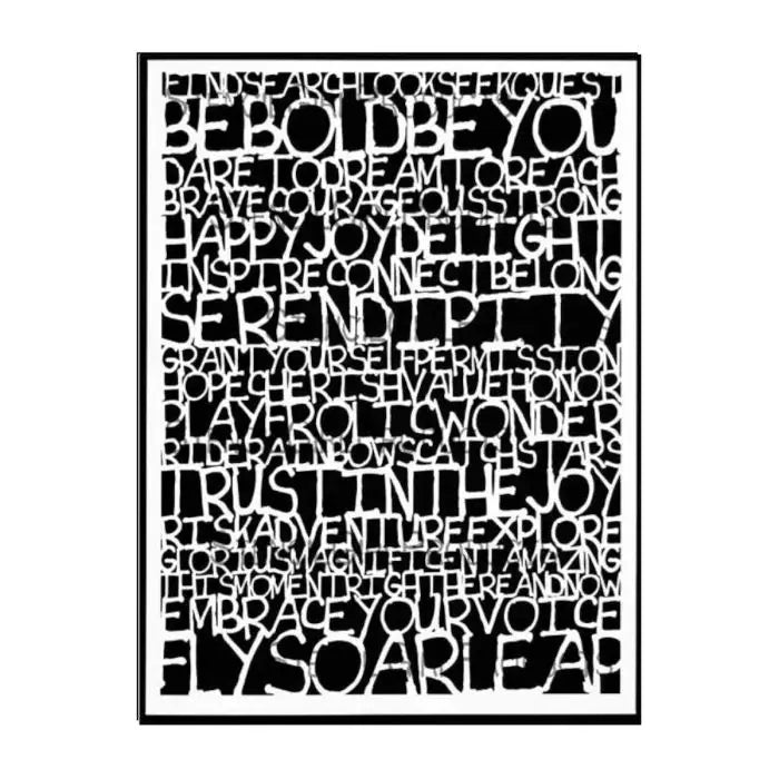 Stencil Girl, Stencil, 22,5 x 30,5, Words to Live By Stencil