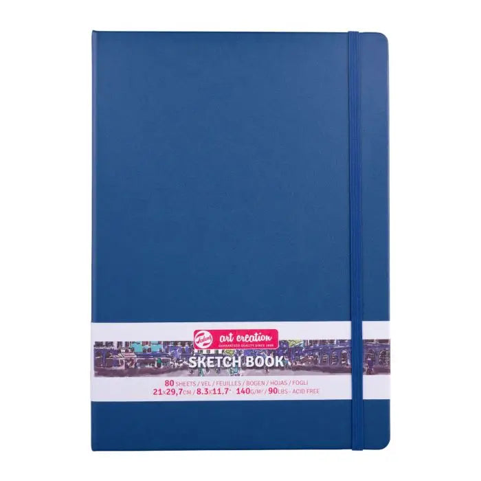 Talens, Sketch book, skitsepapir, bog, 140 g, Navy