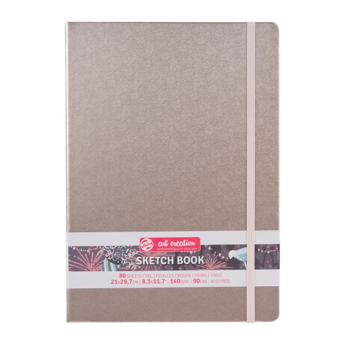 Talens, Sketch book, skitsepapir, bog, 140 g, Pink Champagne