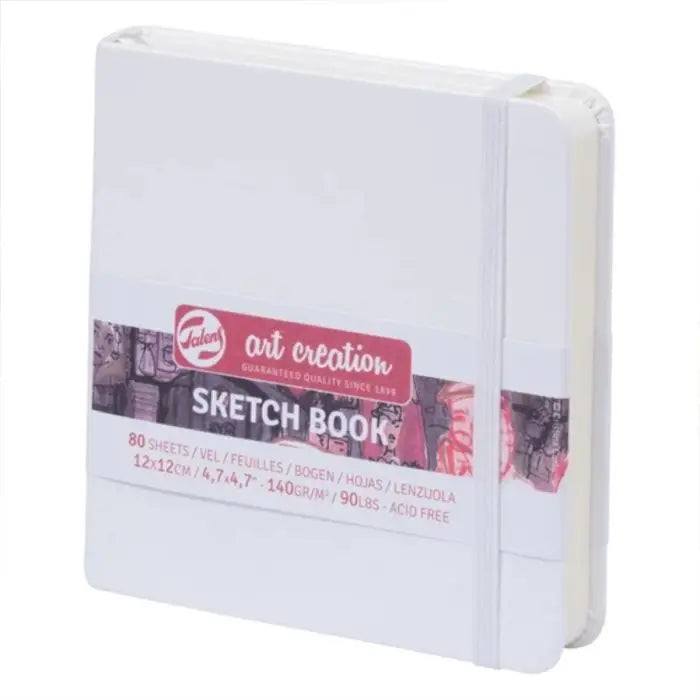 Talens, Sketch book, skitsepapir, bog, 140 g, white -12 x 12 cm