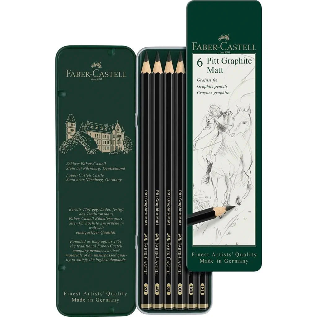 Faber-Castell Pitt Graphite Matt – 6 stk.