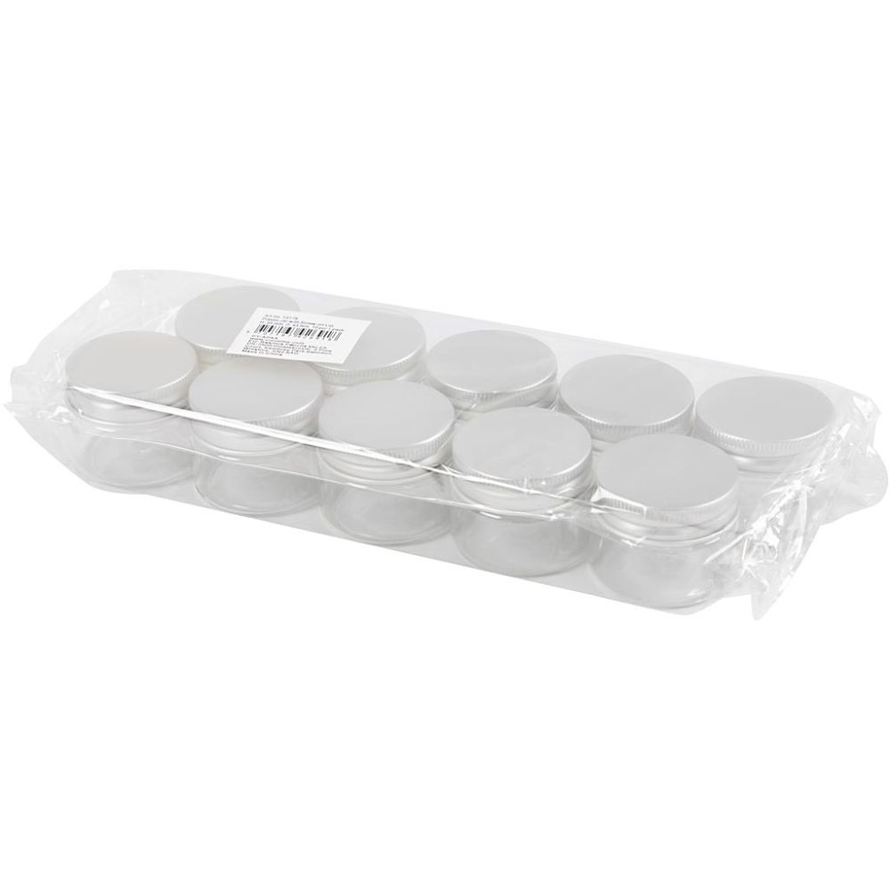 Plastdåse med låg 35 ml, 10 stk