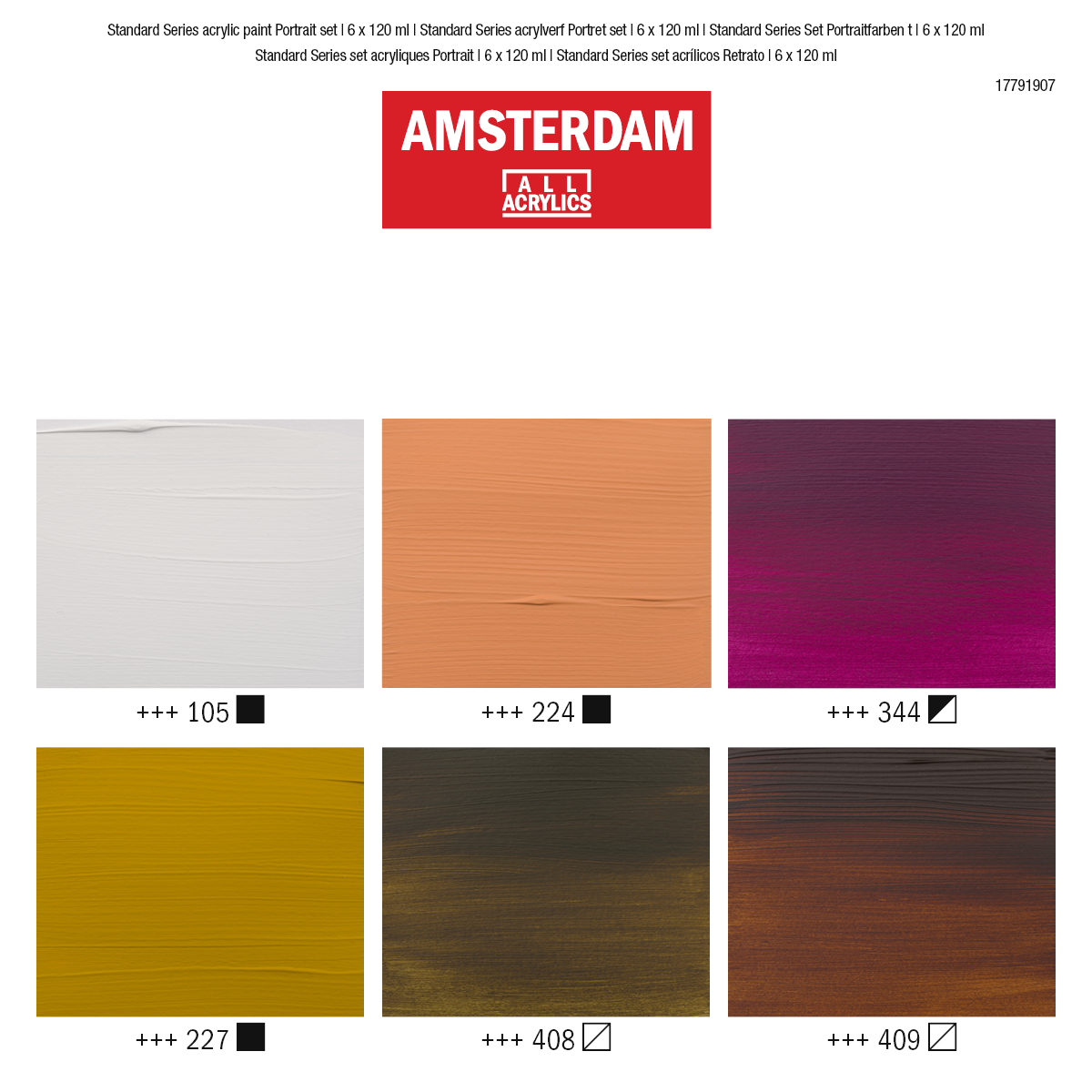 Amsterdam Primary Set – Portrait, 6 x 120 ml