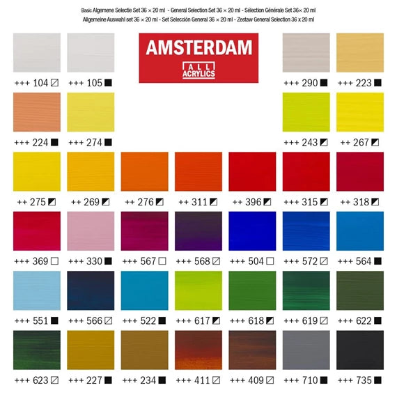 Amsterdam standard series sæt med 36 x 20 ml tuber