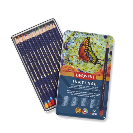 Derwent, Inktense farveblyanter, 12 stk.