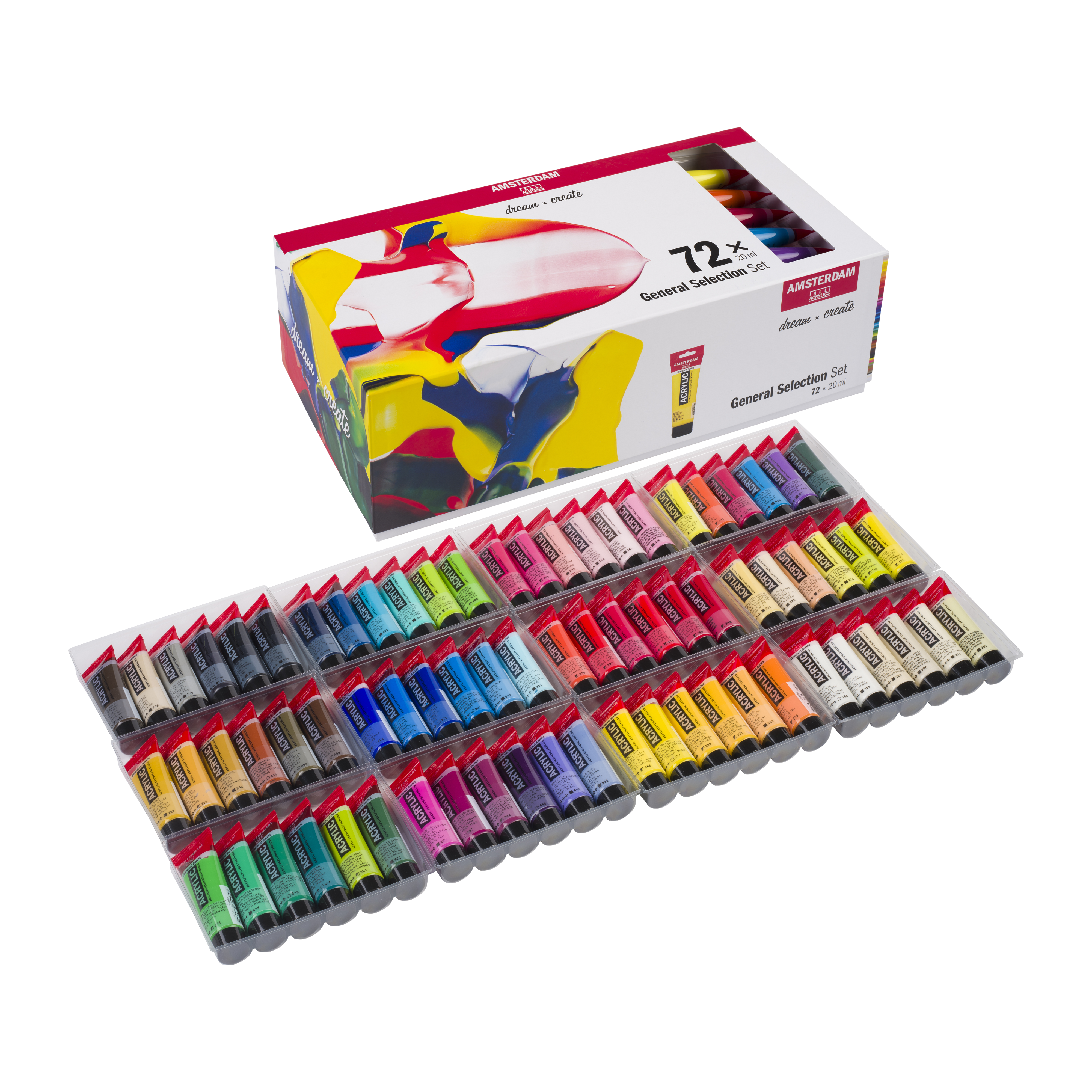 Amsterdam General Selection - Sæt med 12-90 farver, 20 ml