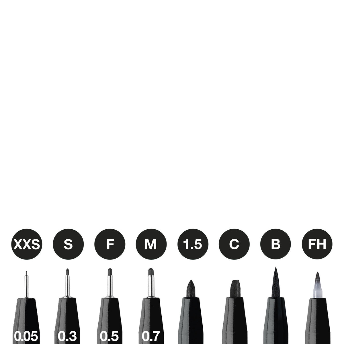 Faber-Castell Pitt Artist Pen, India Ink – 8 stk.