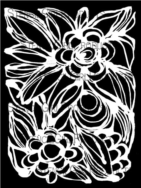Stencil Girl Floral 1 Stencil, 22,5 x 30,5 cm