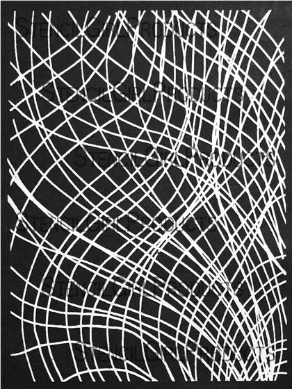 Stencil Girl Line Waves Stencil, 22,5 x 30,5 cm
