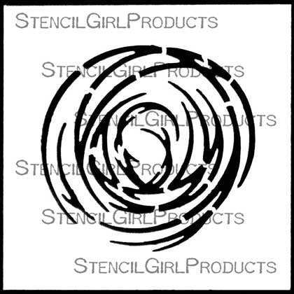 Stencil Girl Swirl Stencil, 10 x 10 cm