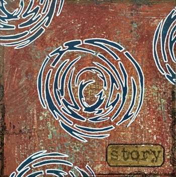 Stencil Girl Swirl Stencil, 10 x 10 cm