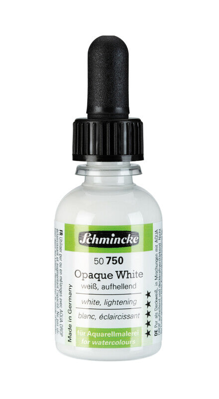 Schmincke, Aqua Drop, Akvarel, 30 ml-750 Opaque white