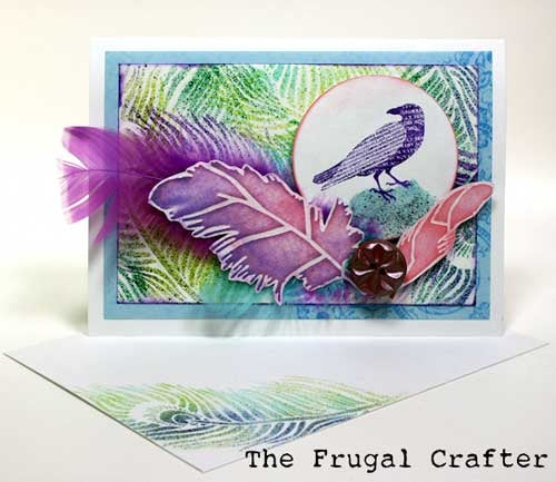 Stencil Girl Peacock Feather Stencil, 15 x 15 cm