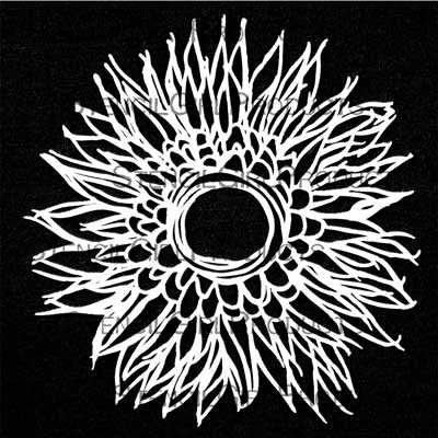 Stencil Girl Deconstructed Chrysanthemum Mask & Stencil, 15 x 15 cm