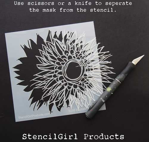 Stencil Girl Deconstructed Chrysanthemum Mask & Stencil, 15 x 15 cm