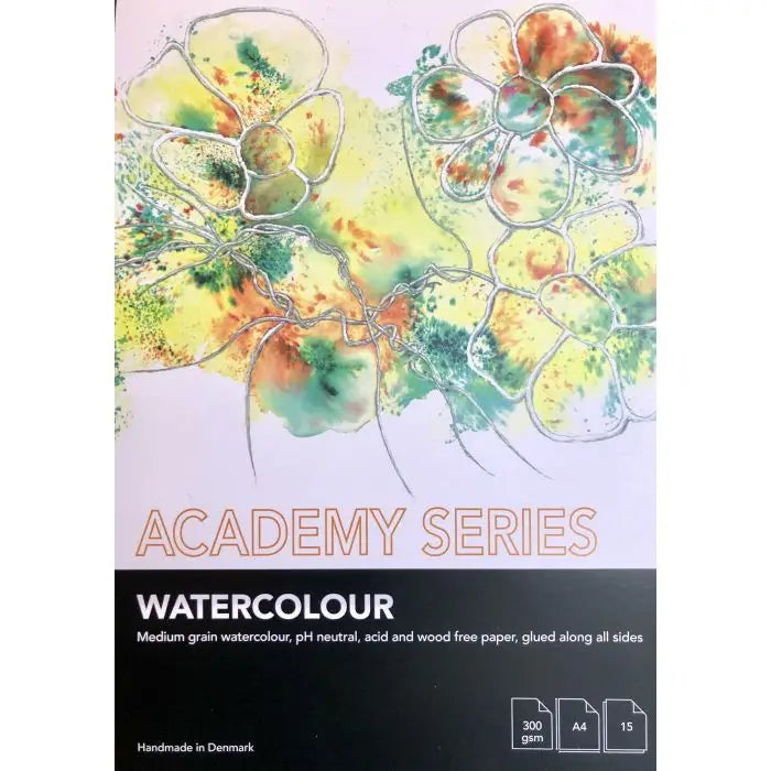 Academy, Akvarel blok, A4, medium, 300 gr., 15 ark